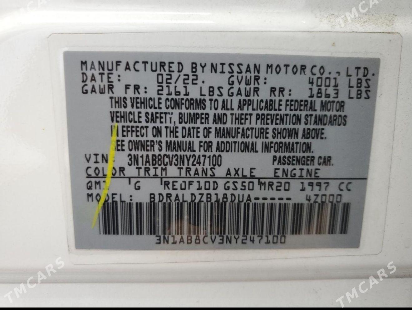 Nissan Sentra 2022 - 179 000 TMT - Ашхабад - img 10