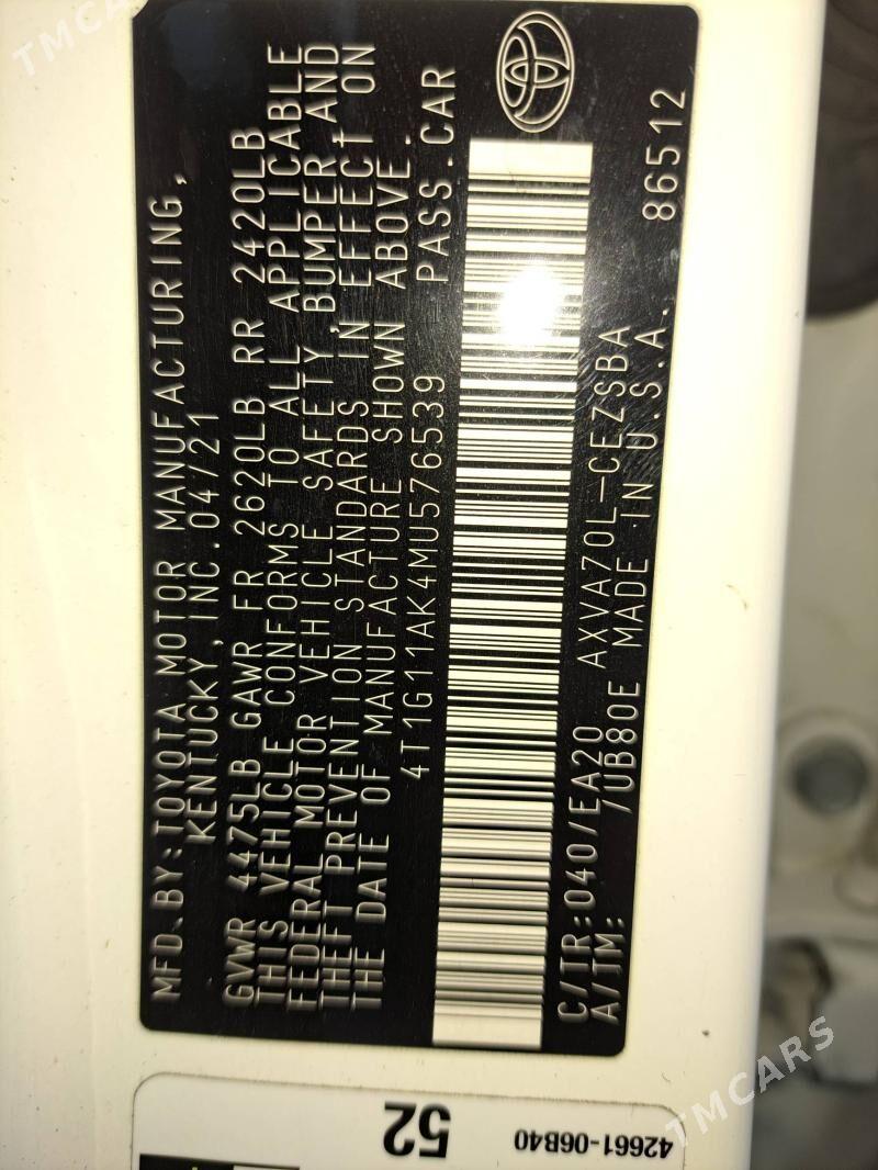 Toyota Camry 2021 - 355 000 TMT - Podwoýski köç. (Bitarap Türkmenistan şaýoly) - img 6