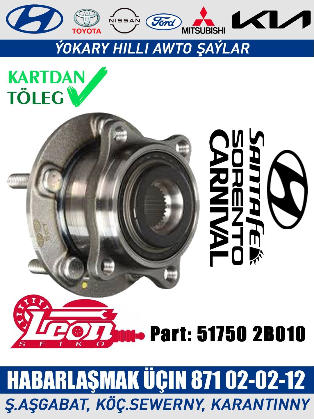 STUPISA LEO HYUNDAI СТУПИЦА - Ашхабад - img 2