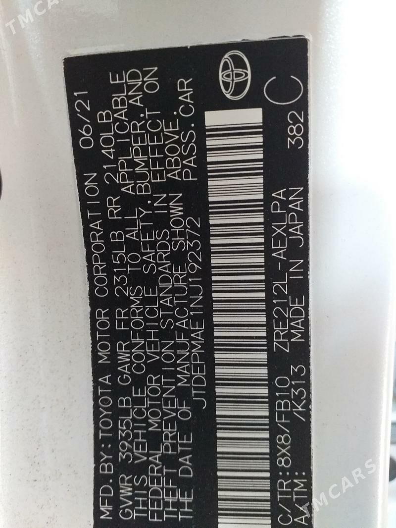 Toyota Corolla 2022 - 270 000 TMT - Туркменабат - img 7