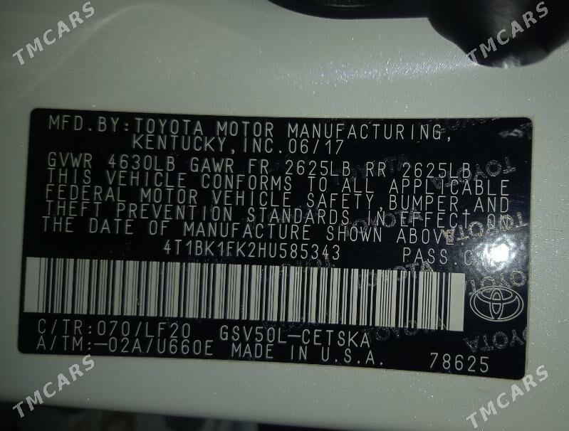 Toyota Camry 2017 - 390 000 TMT - Aşgabat - img 9