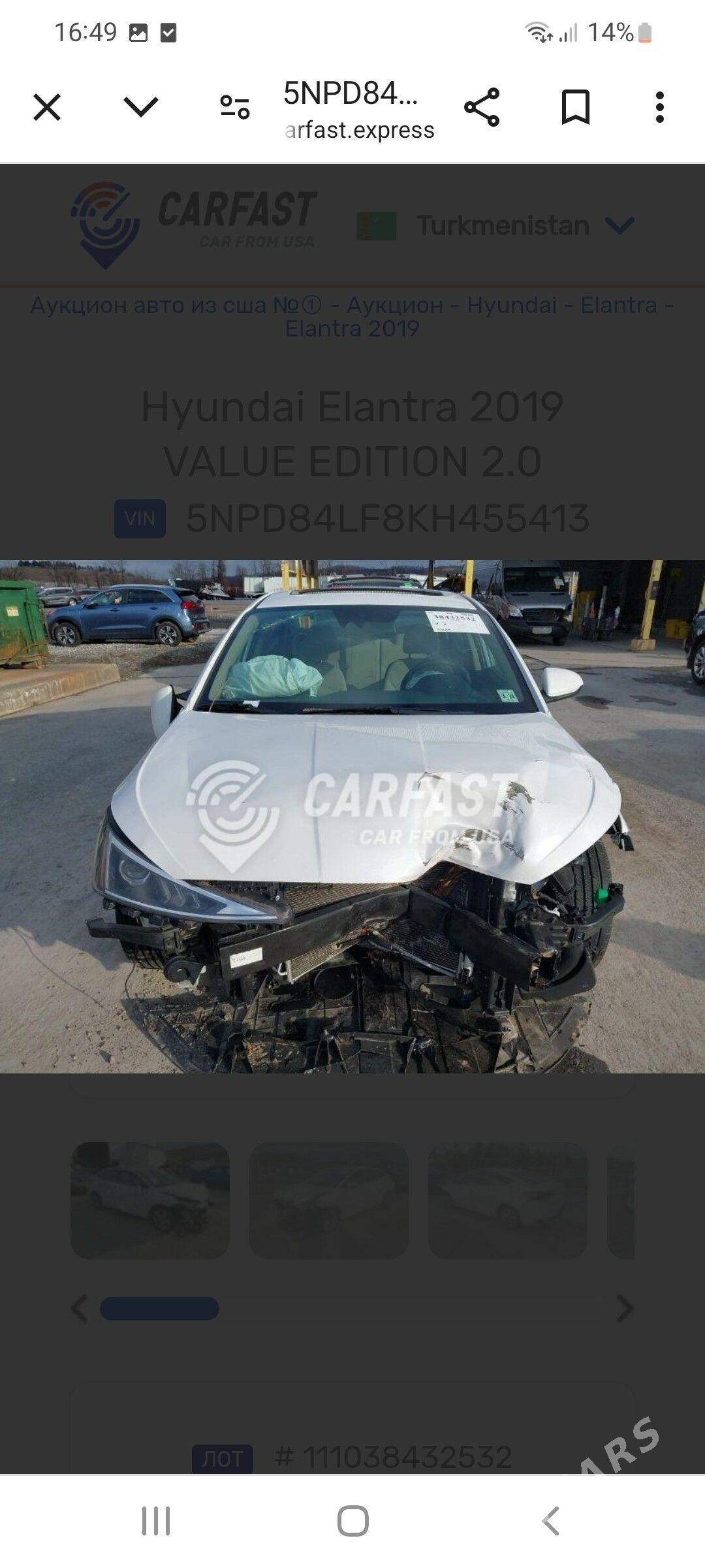 Hyundai Elantra 2019 - 225 000 TMT - Ашхабад - img 7