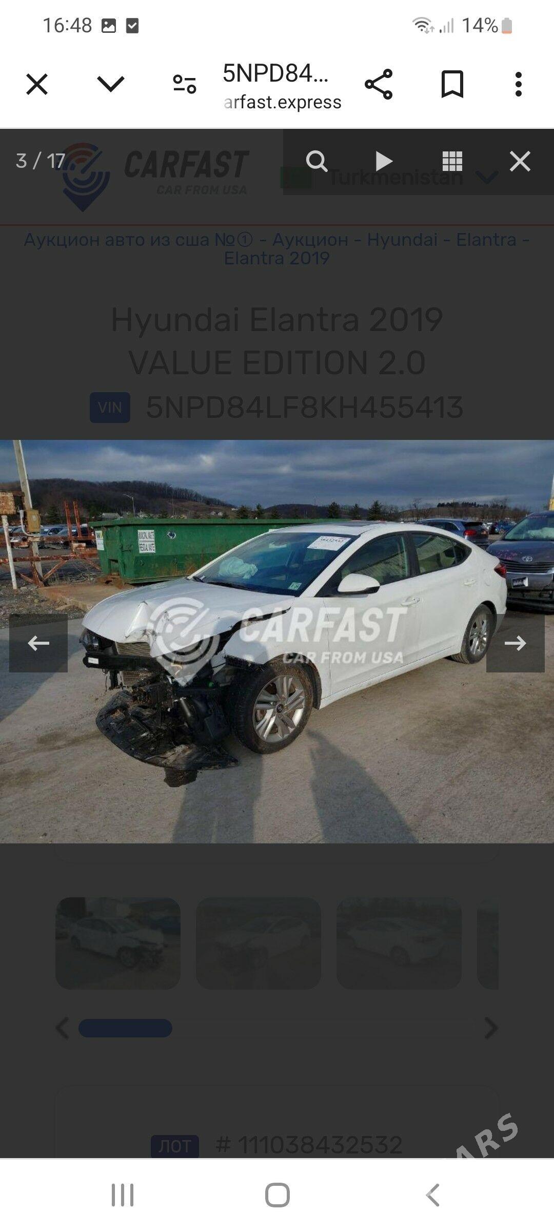 Hyundai Elantra 2019 - 225 000 TMT - Ашхабад - img 8