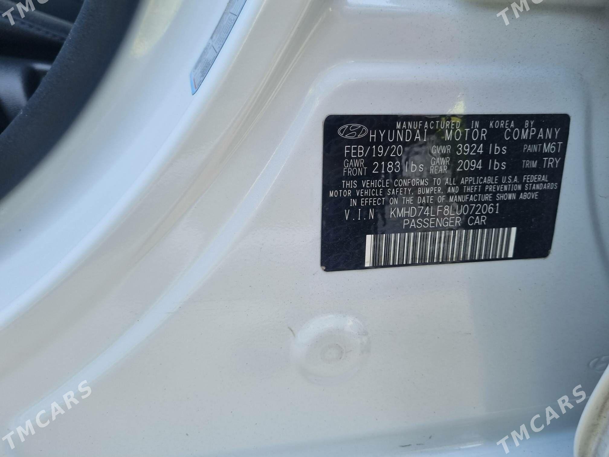 Hyundai Elantra 2020 - 185 000 TMT - Ашхабад - img 9