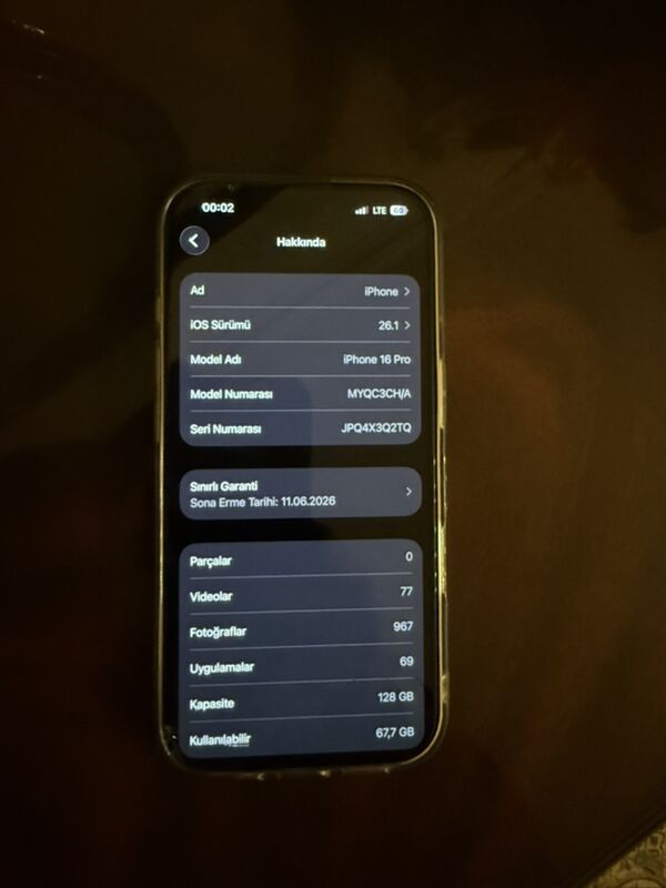 iphone 16 pro 128 mb - Aşgabat - img 1