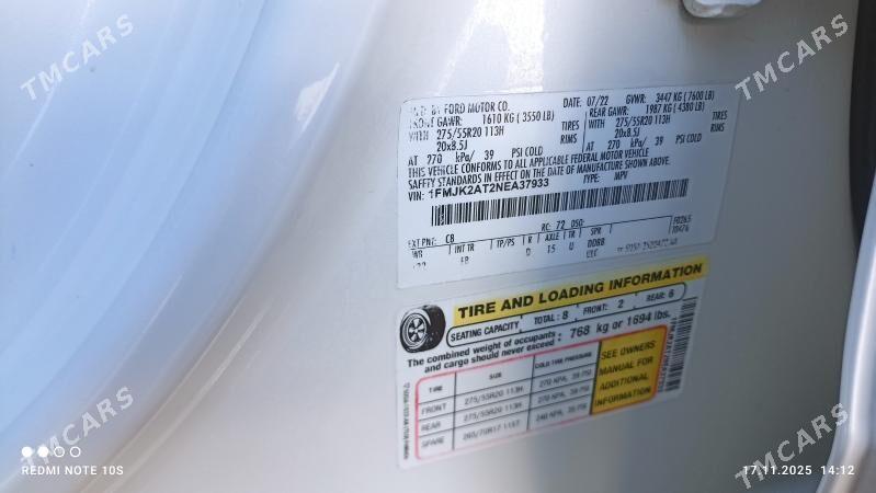 Ford Expedition 2022 - 560 000 TMT - Хитровка - img 8