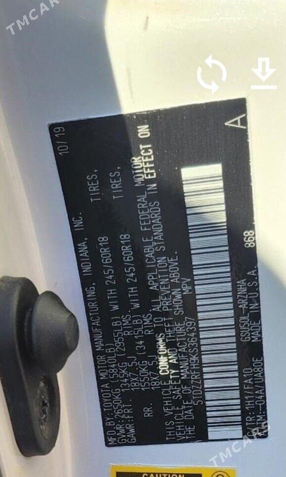 Toyota Highlander 2019 - 395 000 TMT - Büzmeýin GRES - img 8