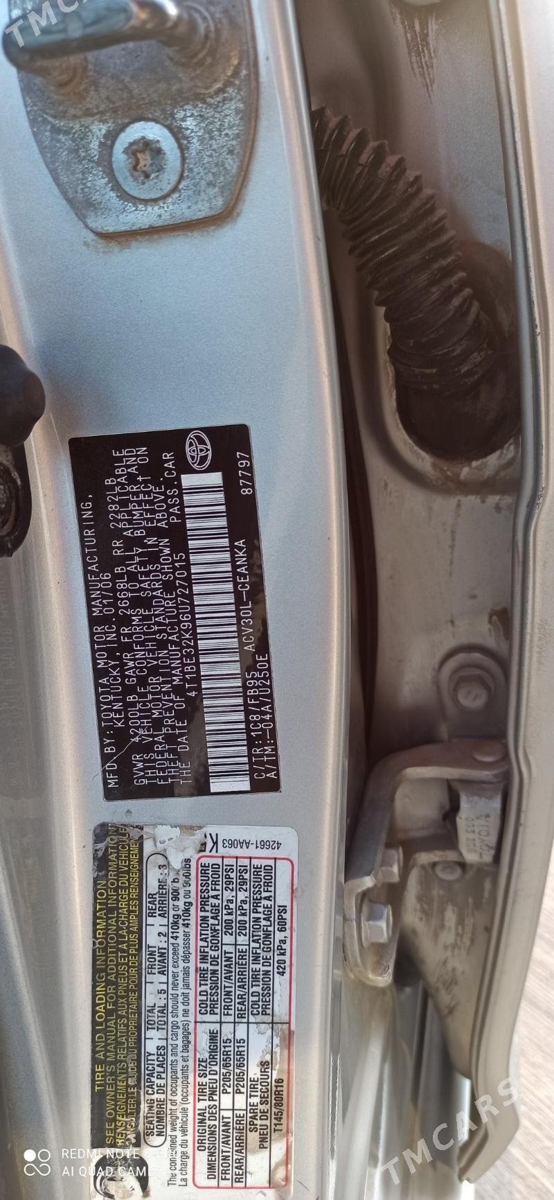 Toyota Camry 2006 - 175 000 TMT - Дашогуз - img 8