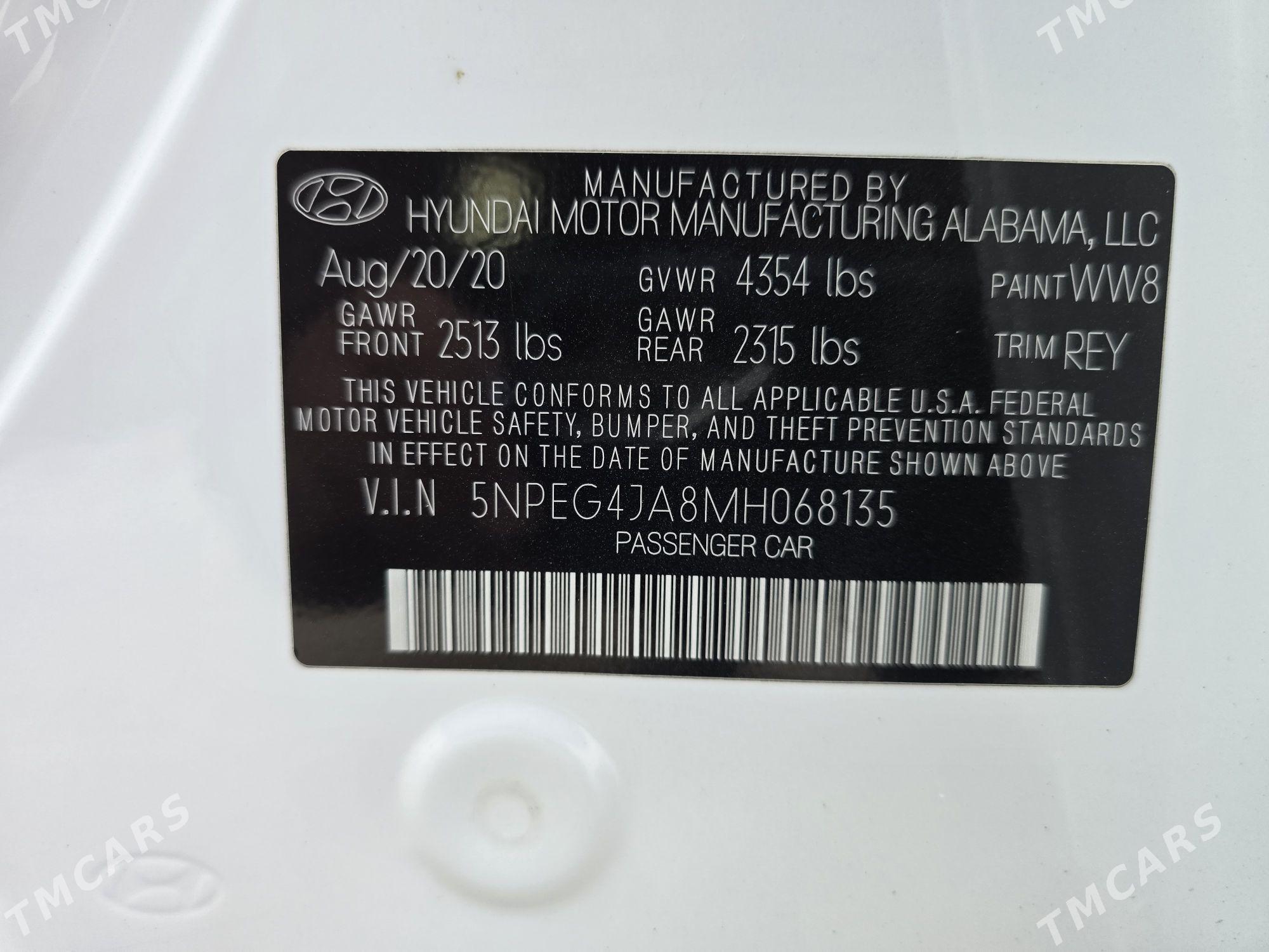 Hyundai Sonata 2020 - 285 000 TMT - Ашхабад - img 6