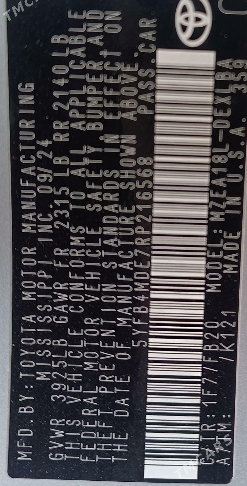 Toyota Corolla 2024 - 270 000 TMT - Türkmenabat - img 2