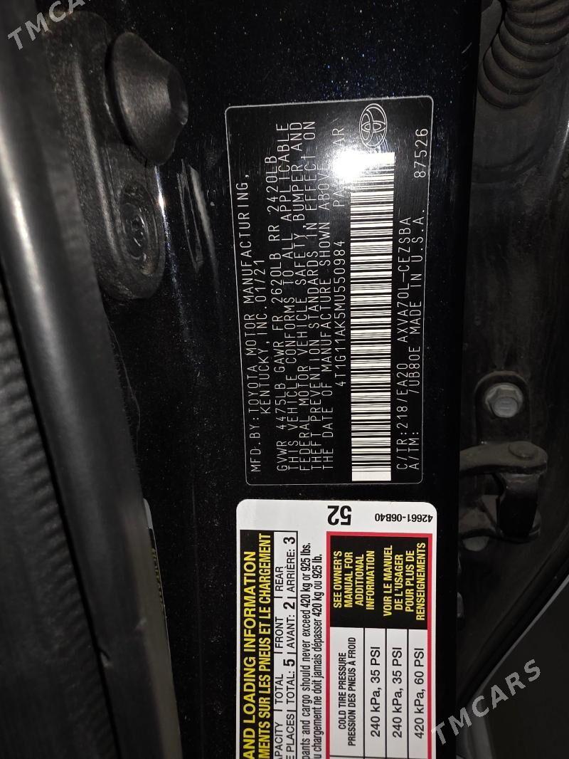 Toyota Camry 2021 - 265 000 TMT - Mary - img 4