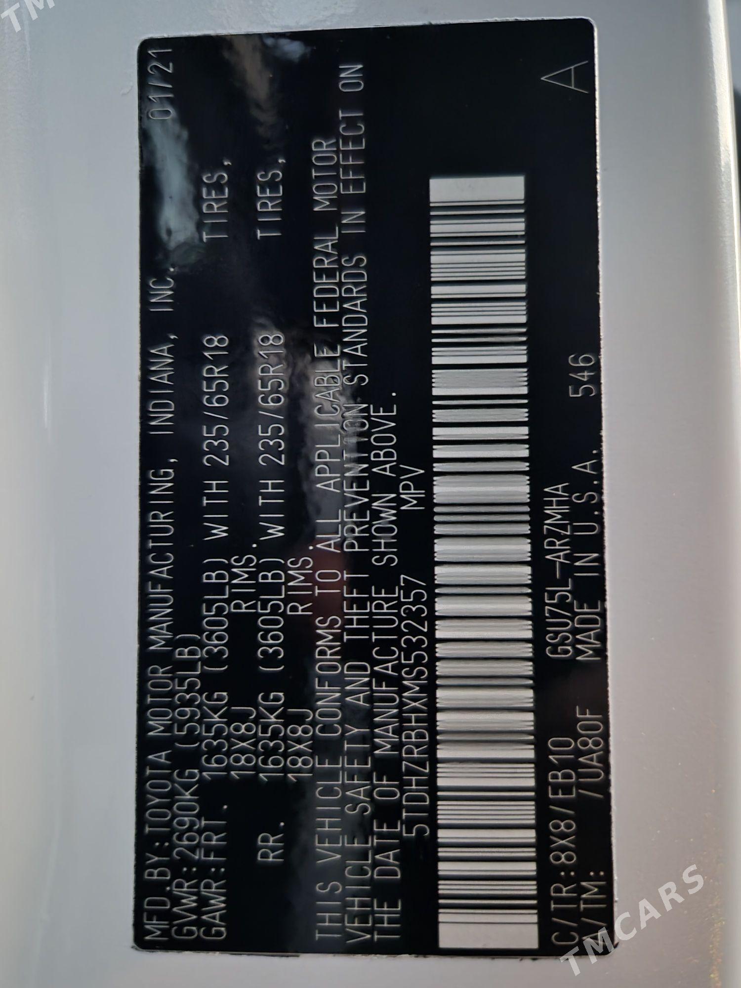 Toyota Highlander 2021 - 505 000 TMT - Мары - img 8