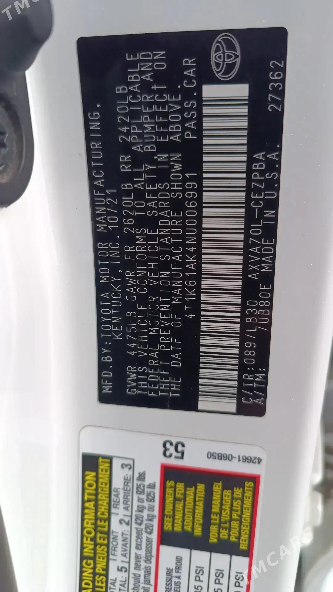 Toyota Camry 2021 - 360 000 TMT - Mary - img 6