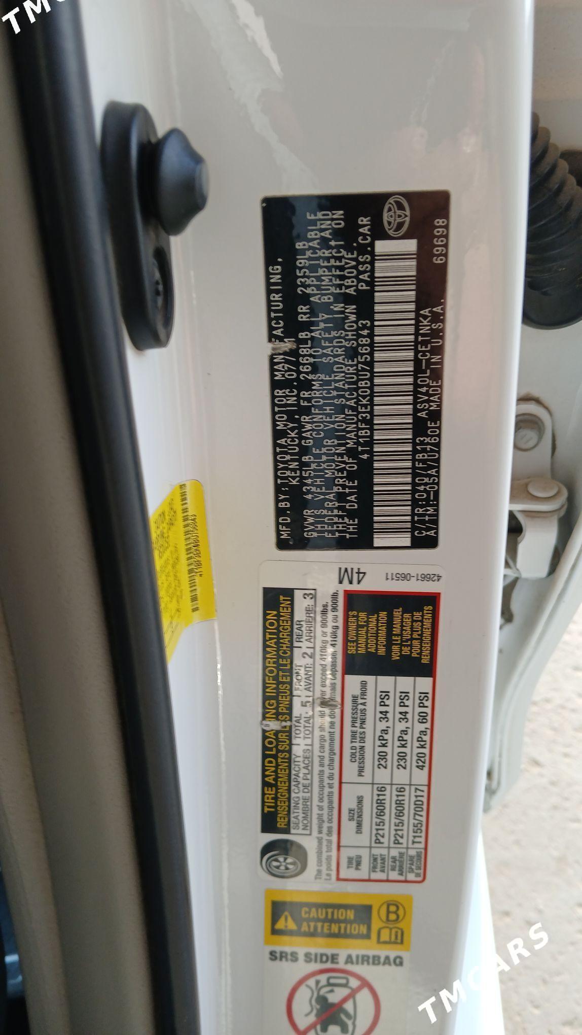 Toyota Camry 2011 - 240 000 TMT - Кёнеургенч - img 7