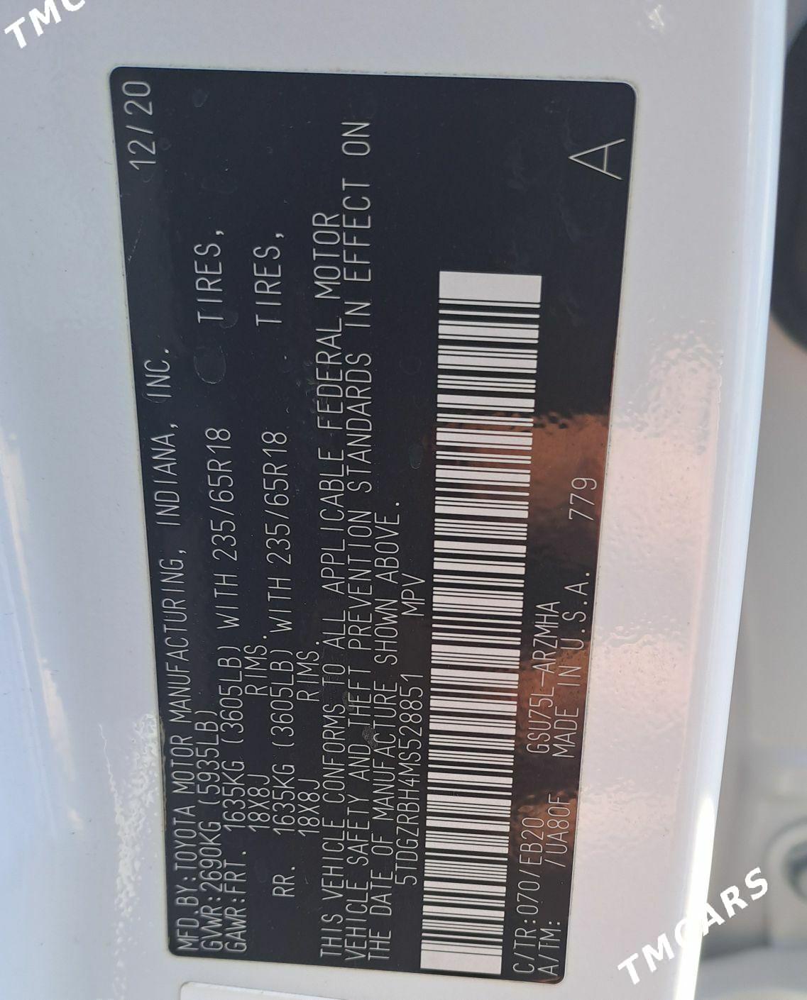 Toyota Highlander 2021 - 585 000 TMT - Ашхабад - img 7