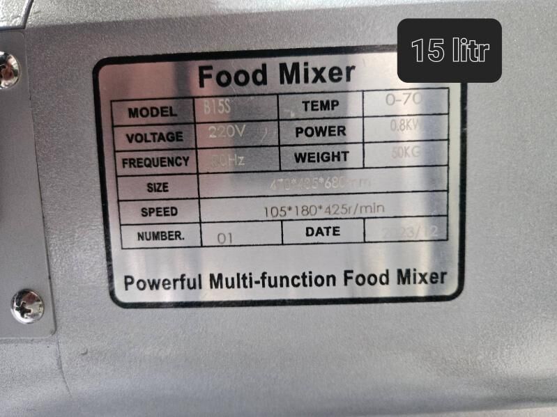 Mikser 15 litr - "Алтын Асыр" Гундогар базары ( Толкучка) - img 2
