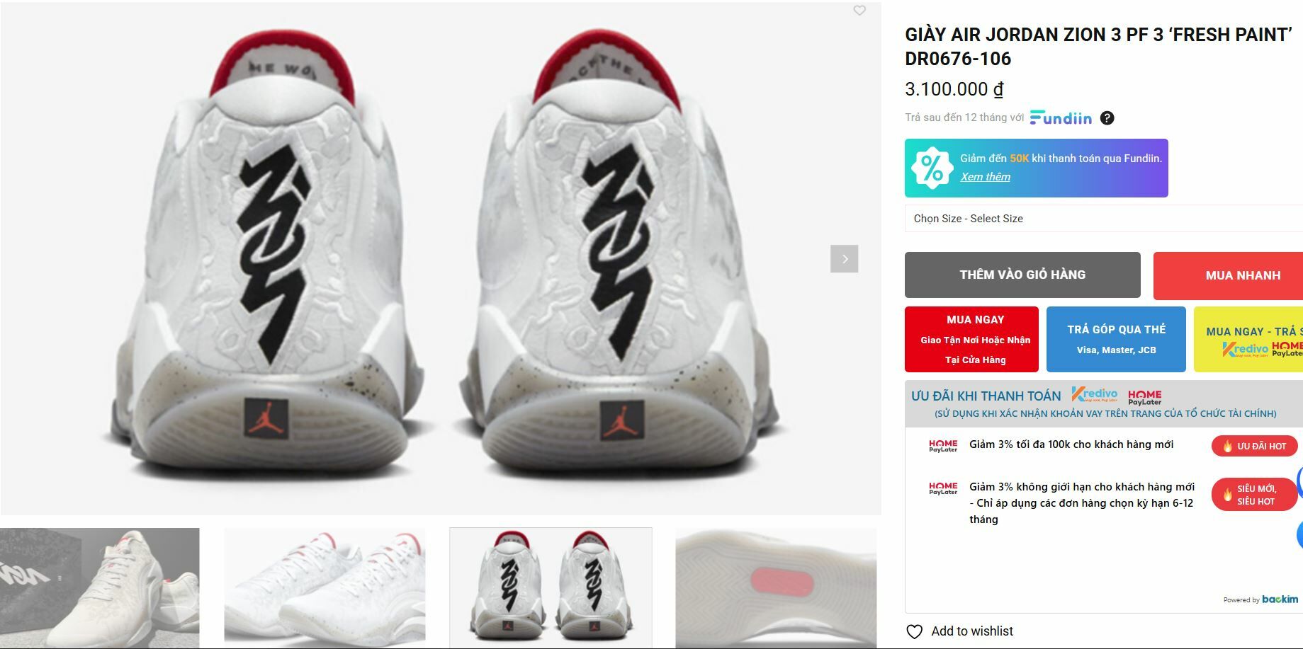 Jordan Zion 3 оригинал - Ашхабад - img 7