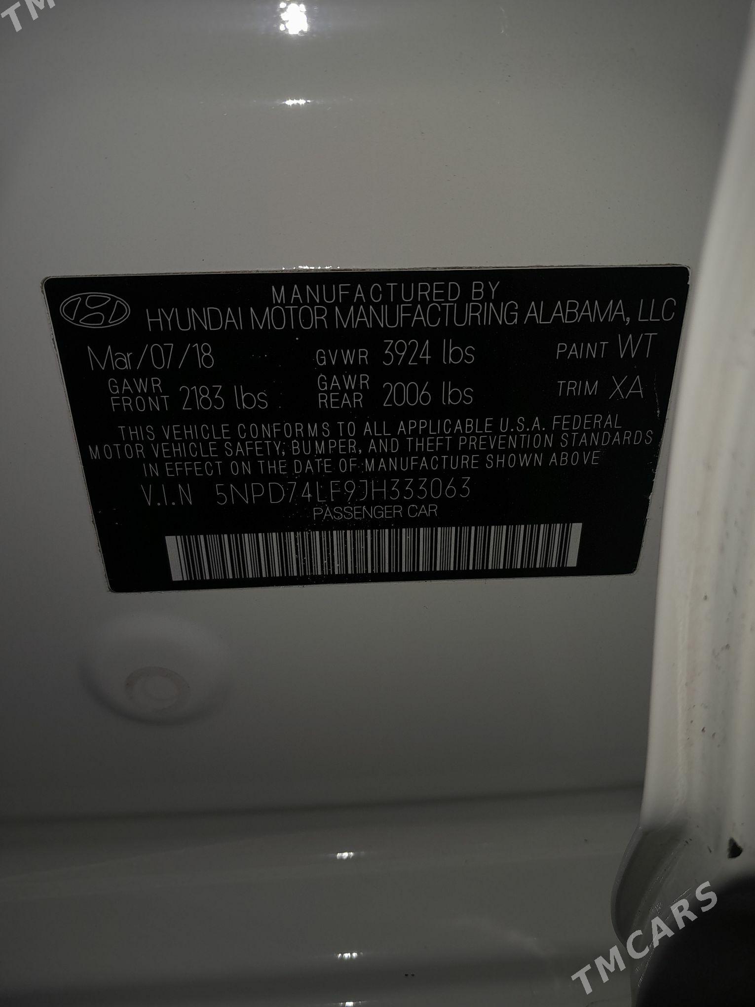 Hyundai Elantra 2018 - 189 000 TMT - Aşgabat - img 8