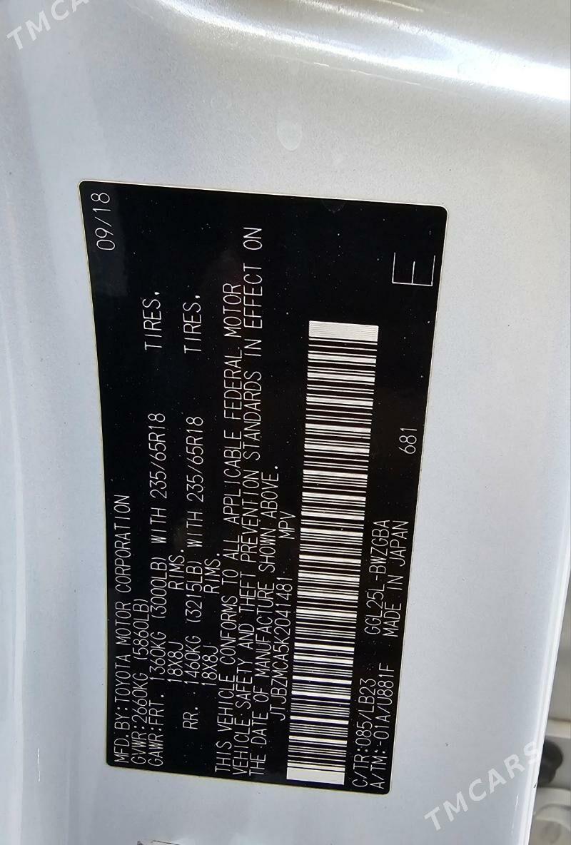 Lexus RX 350 2018 - 450 000 TMT - Хитровка - img 9