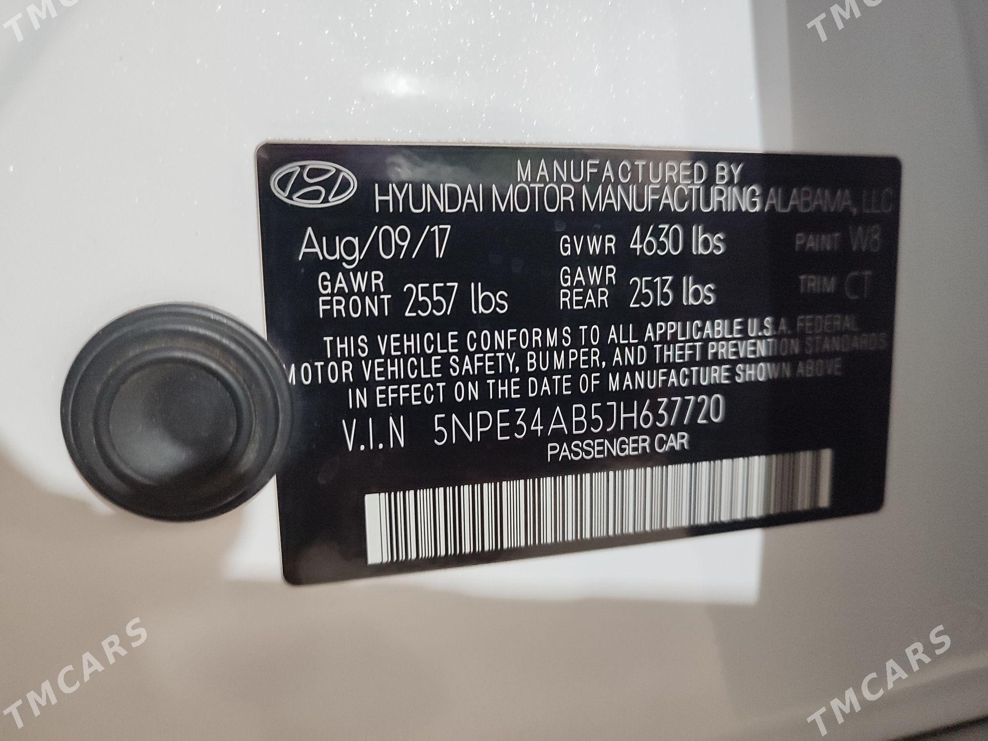 Hyundai Sonata 2018 - 240 000 TMT - Aşgabat - img 10