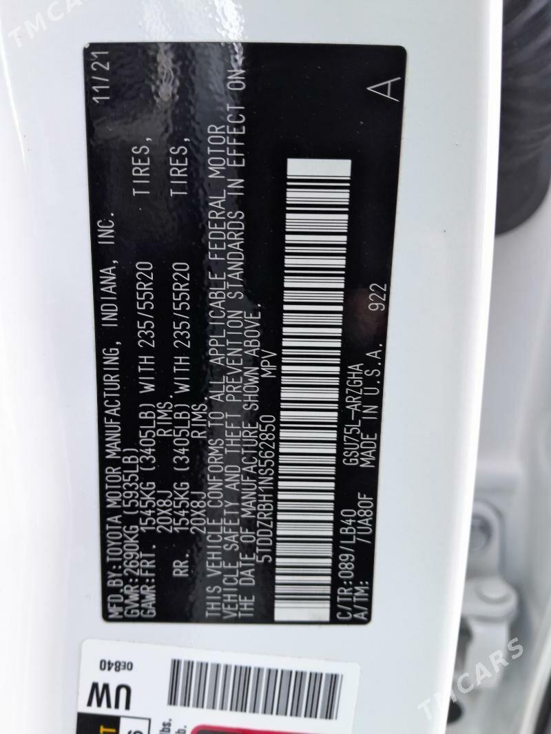 Toyota Highlander 2021 - 690 000 TMT - Дашогуз - img 10