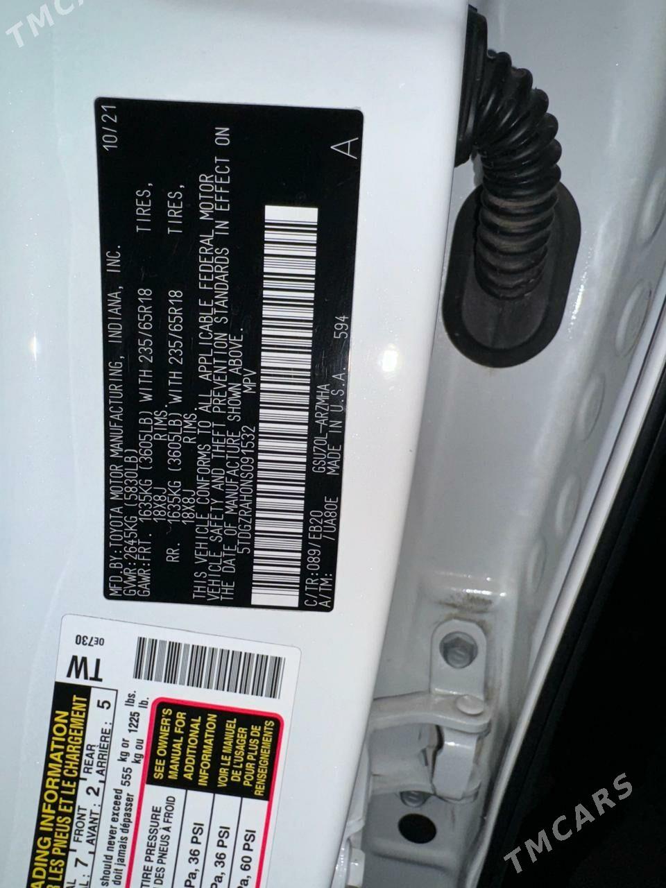 Toyota Highlander 2022 - 599 999 TMT - Mary - img 5