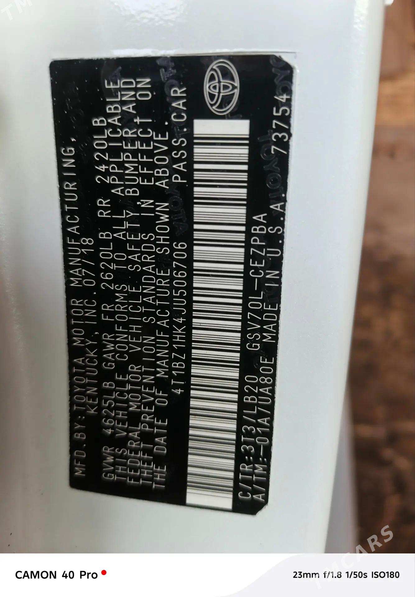 Toyota Camry 2018 - 158 000 TMT - Mary - img 5