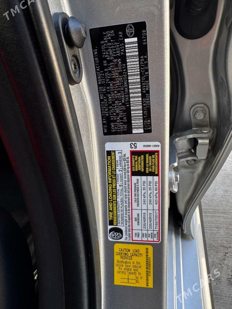 Toyota Camry 2021 - 375 000 TMT - Байрамали - img 10