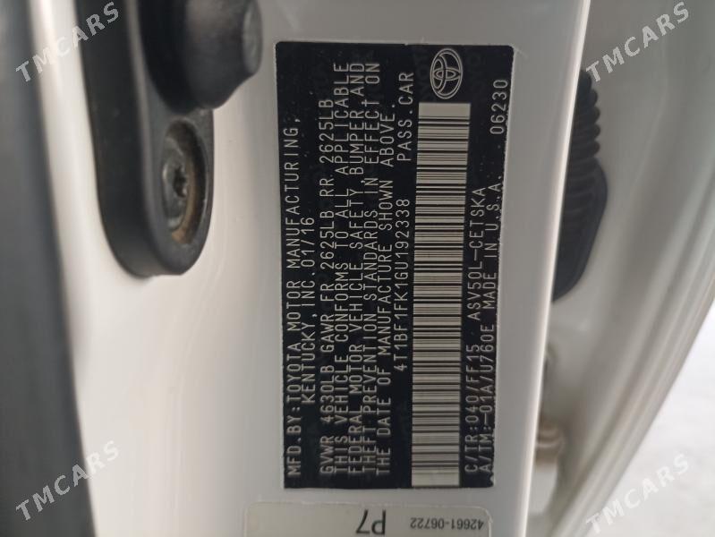 Toyota Camry 2016 - 250 000 TMT - 30 мкр - img 7