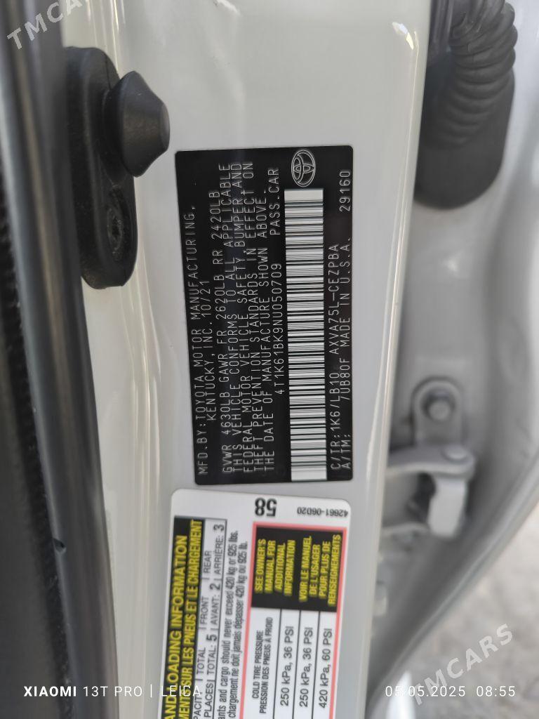 Toyota Camry 2022 - 380 000 TMT - Ашхабад - img 5