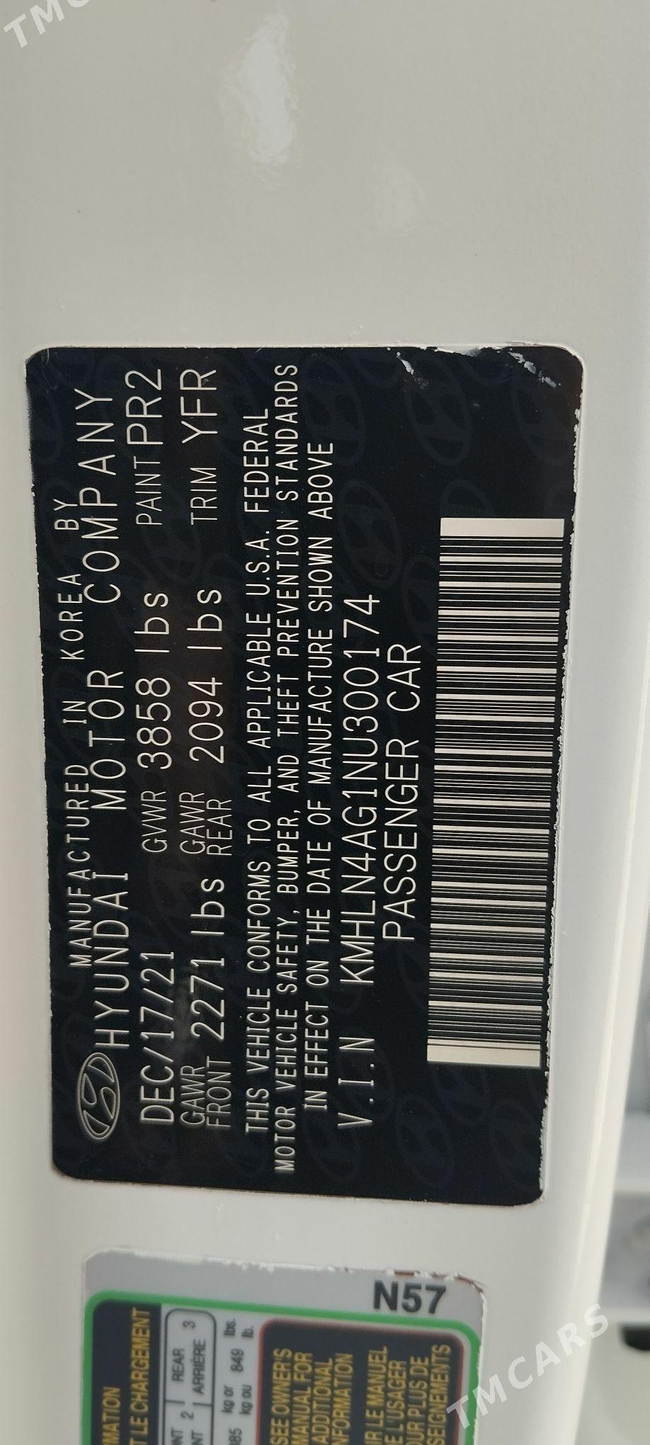 Hyundai Elantra 2022 - 255 000 TMT - Ашхабад - img 7