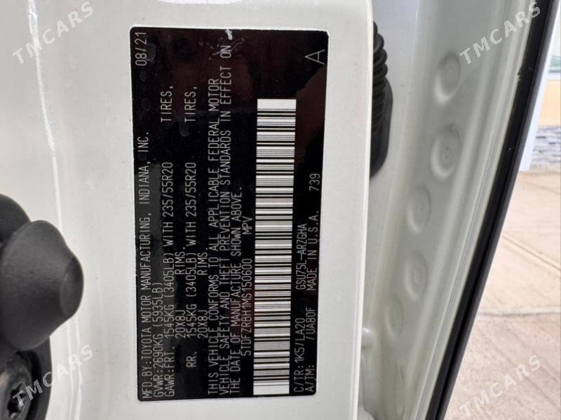 Toyota Highlander 2021 - 680 000 TMT - Гарадамак Шор - img 4