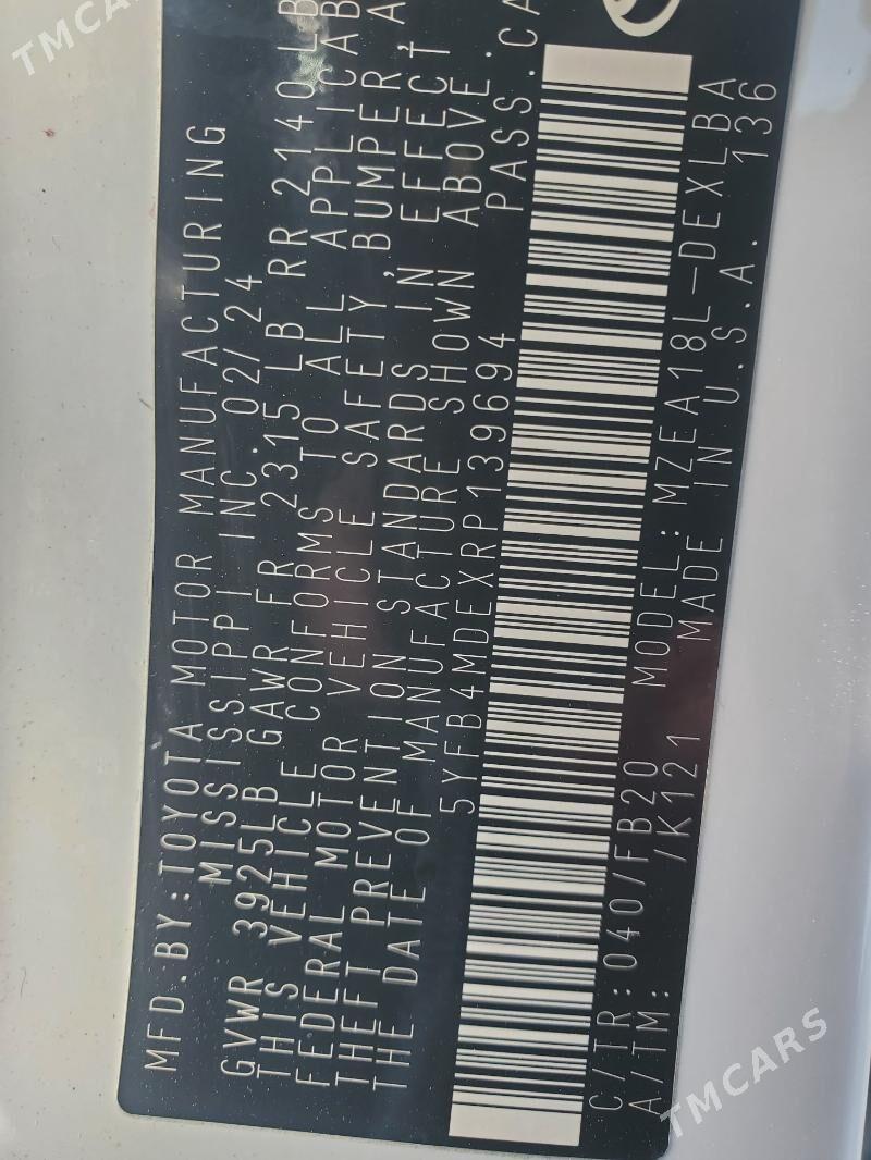 Toyota Corolla 2024 - 280 000 TMT - Aşgabat - img 5