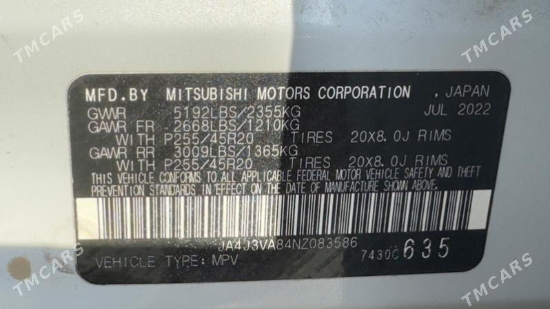 Mitsubishi Outlander 2022 - 420 000 TMT - Çärjew - img 8