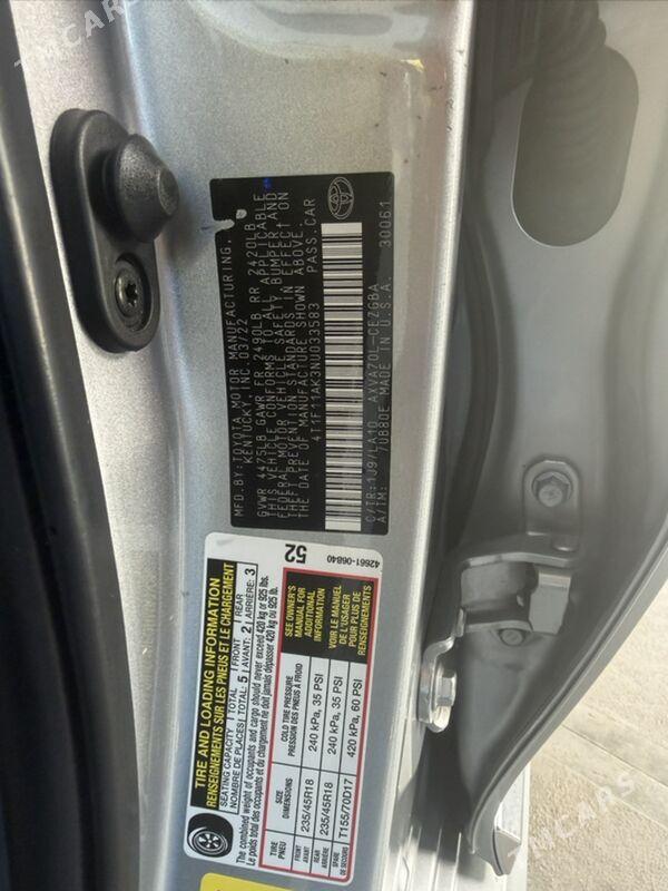 Toyota Camry 2022 - 375 000 TMT - Mary - img 8