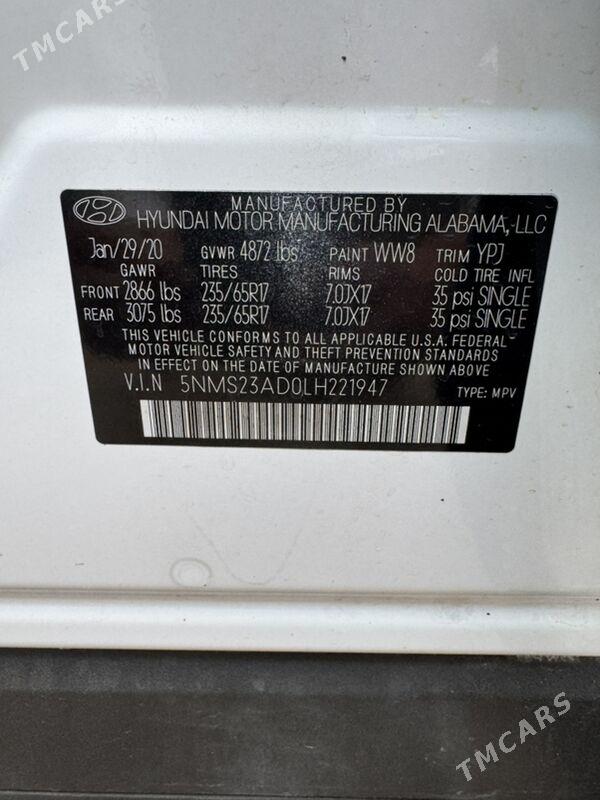 Hyundai Santa Fe 2020 - 312 000 TMT - Ашхабад - img 9