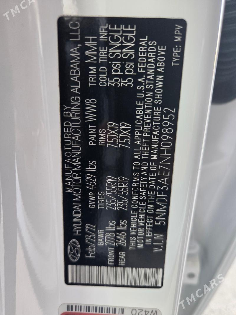 Hyundai Tucson 2022 - 345 000 TMT - Aşgabat - img 6