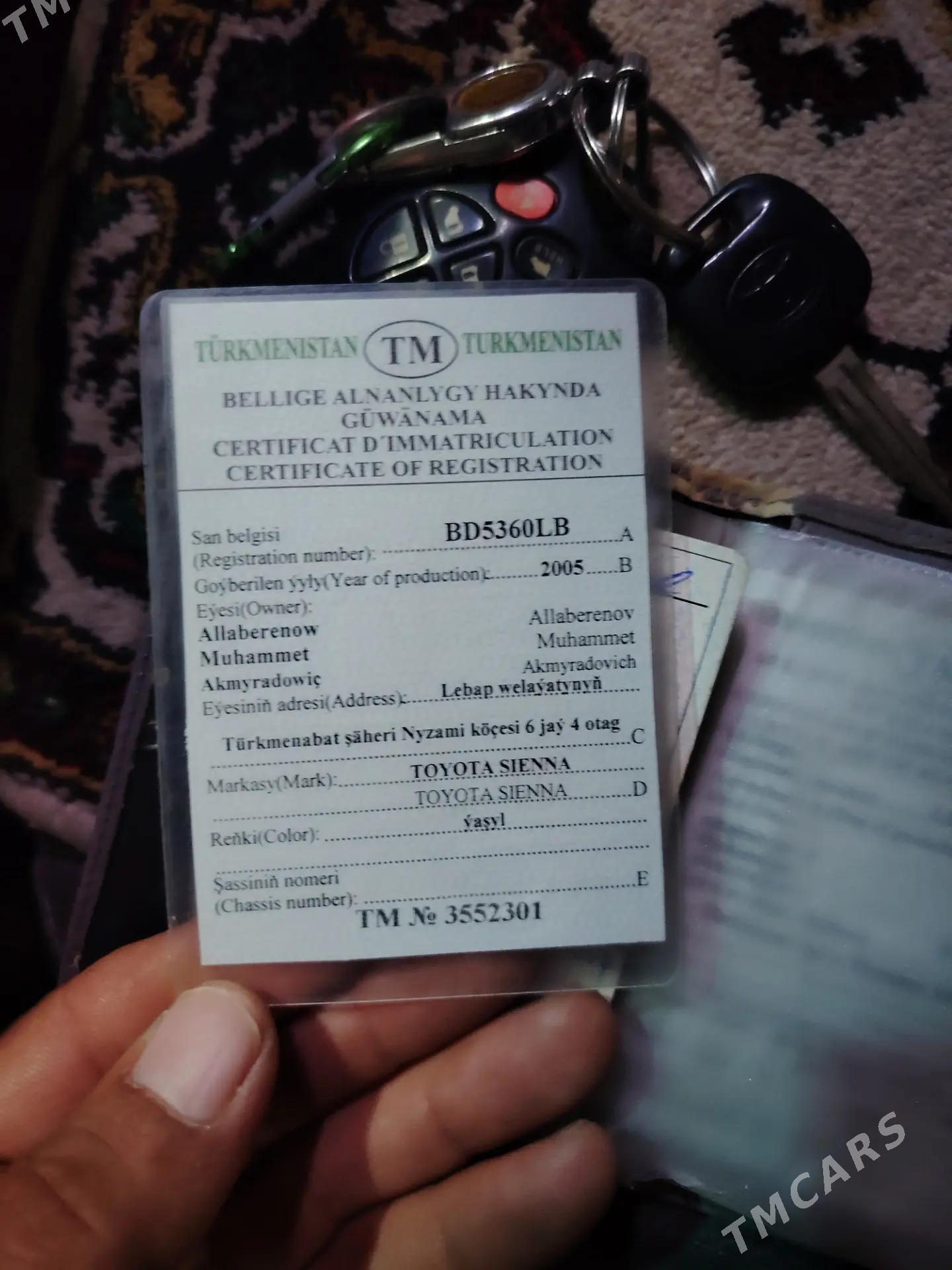 Toyota Sienna 2005 - 245 000 TMT - Туркменабат - img 6