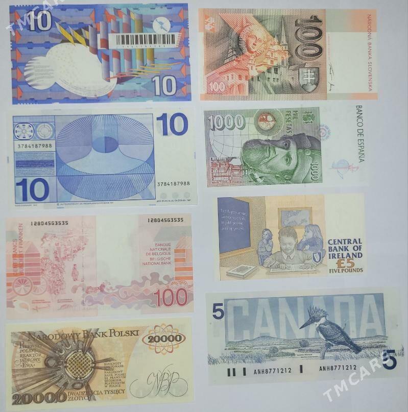 Банкноты, купюры, монеты, pul - Ашхабад - img 2