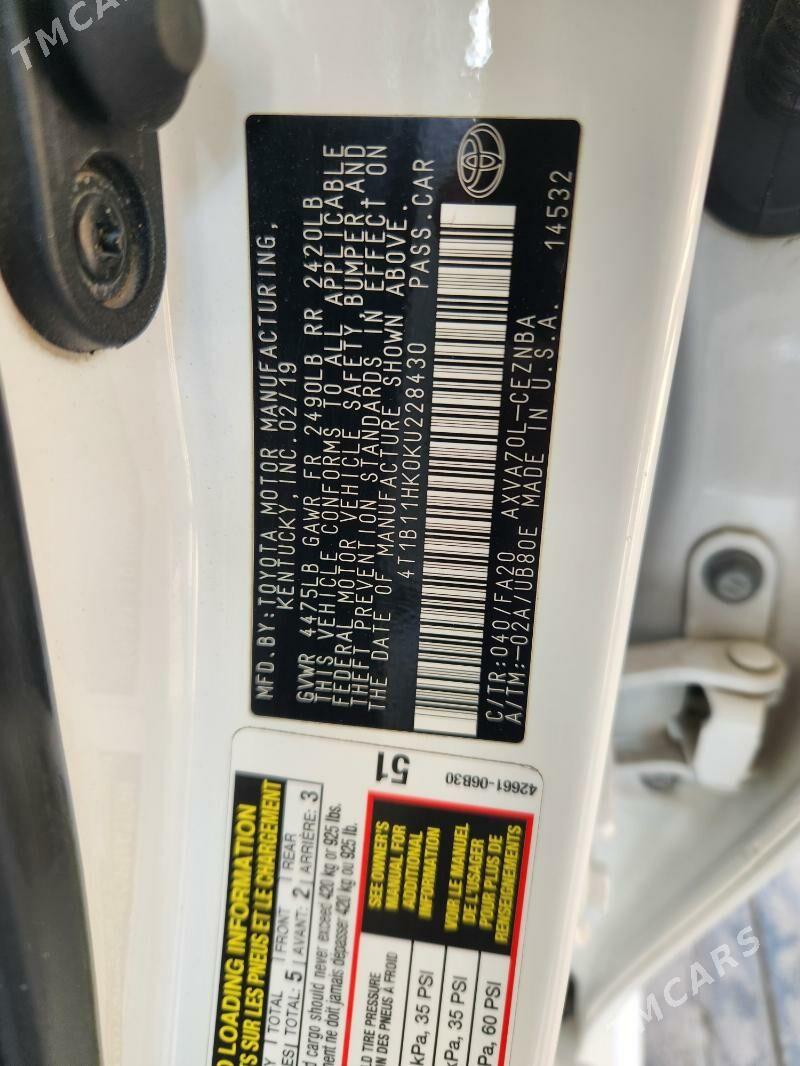 Toyota Camry 2019 - 285 000 TMT - Ашхабад - img 4