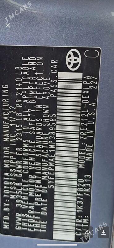 Toyota Corolla 2022 - 240 000 TMT - Parahat 1 - img 9