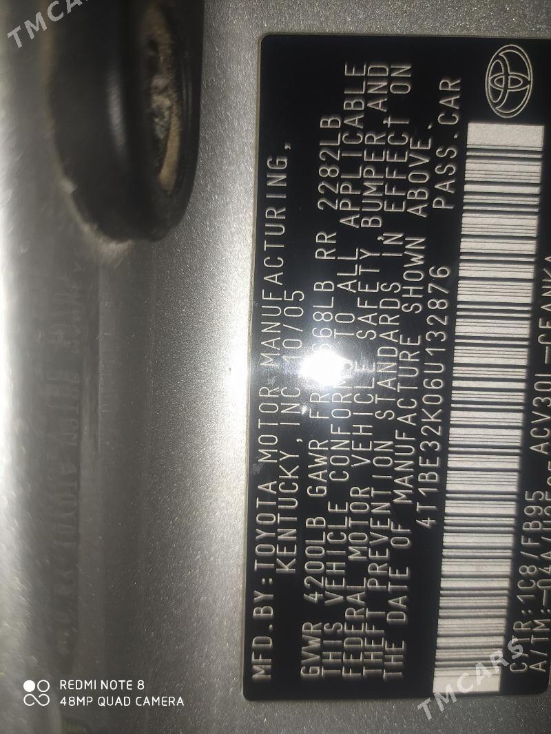 Toyota Camry 2005 - 180 000 TMT - Мары - img 8