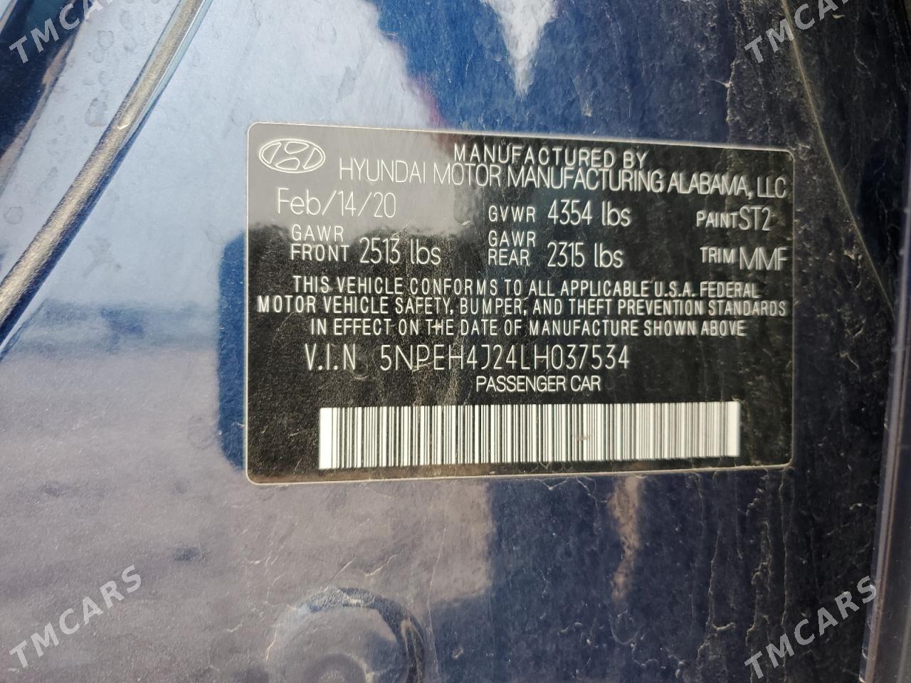 Hyundai Sonata 2020 - 360 000 TMT - Туркменабат - img 10