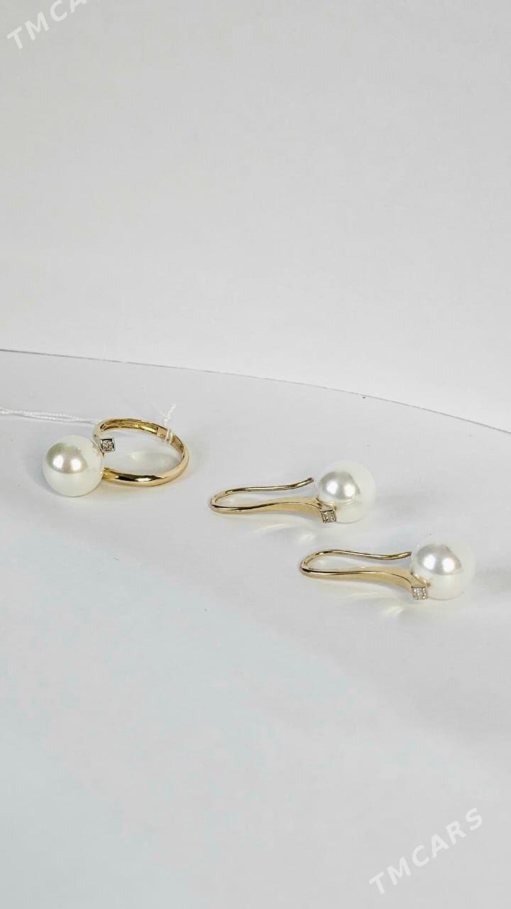 Золотой комплект жемчуг - Aşgabat - img 2