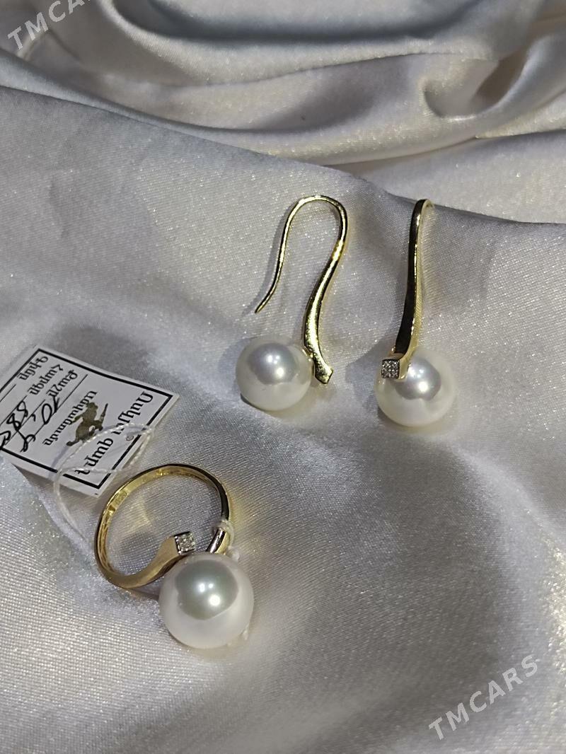 Золотой комплект жемчуг - Aşgabat - img 1