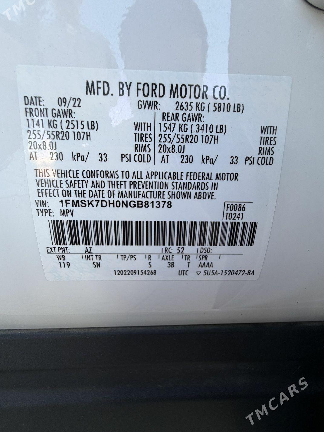 Ford Explorer 2022 - 435 000 TMT - Balkanabat - img 8