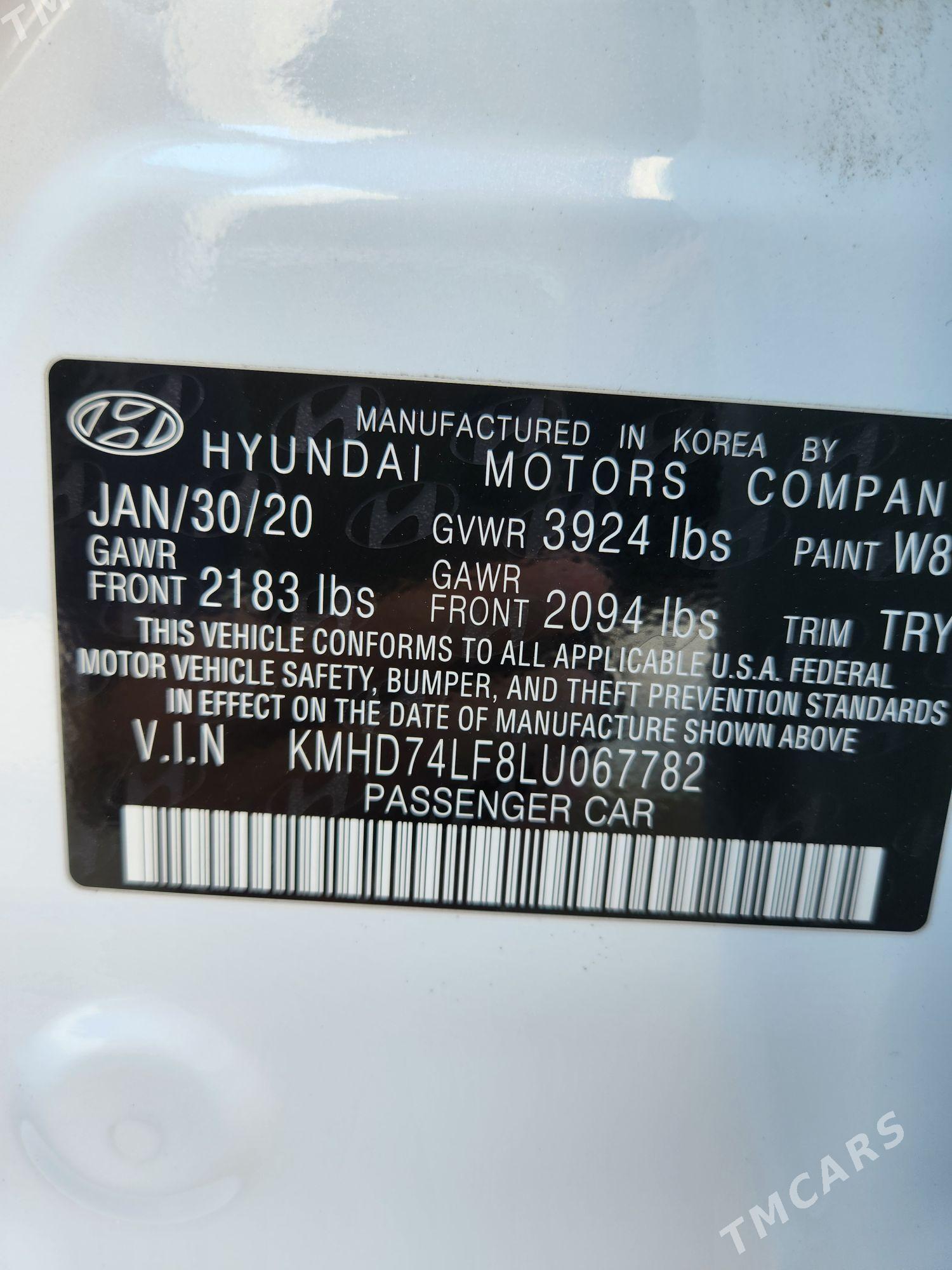 Hyundai Elantra 2020 - 200 000 TMT - Ашхабад - img 9