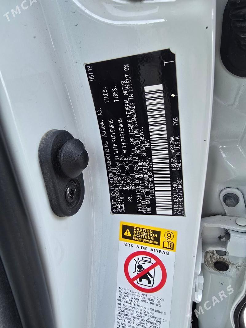 Toyota Highlander 2018 - 550 000 TMT - Aşgabat - img 2