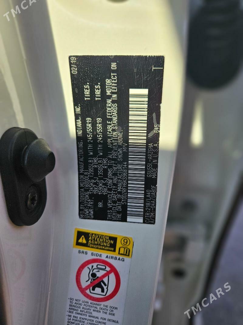 Toyota Highlander 2019 - 492 500 TMT - Мары - img 8