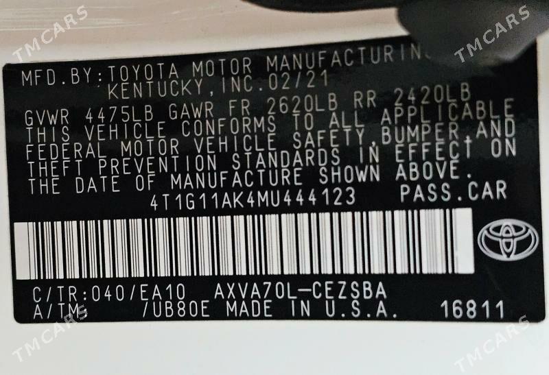 Toyota Camry 2021 - 345 000 TMT - Aşgabat - img 10